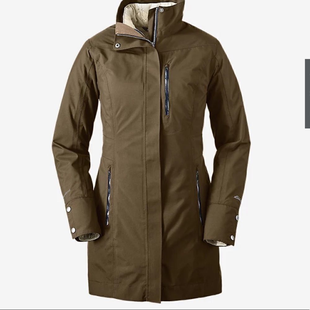 Eddie Bauer Eastside 3 in 1 Trench Coat in Hunter Green